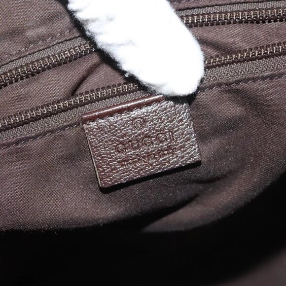 GUCCI GG Canvas Web Sherry Line Tote Bag Beige Green Red - Picture 12 of 16